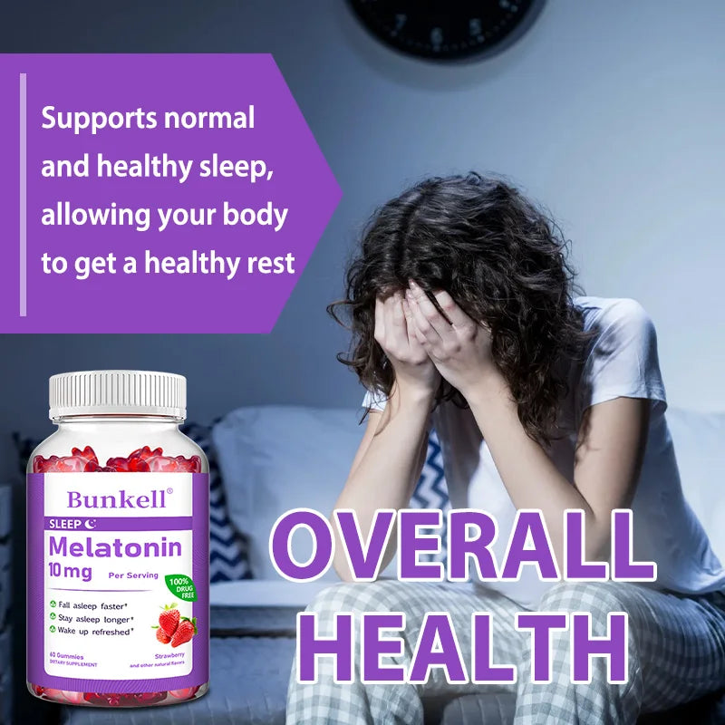 Melatonin Gummies 10 mg – Natural Sleep & Immune Support (60 Gummies)
