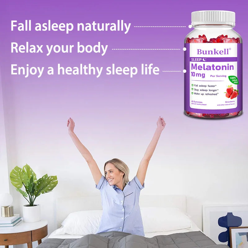 Melatonin Gummies 10 mg – Natural Sleep & Immune Support (60 Gummies)