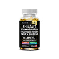 Shilajit 15,250 mg Capsules with Ginseng, Ashwagandha & Turmeric – Energy, Muscle Mass & Endurance Support